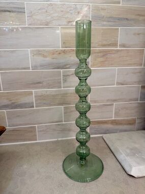 Anthropologie Glass Candlestick Holder